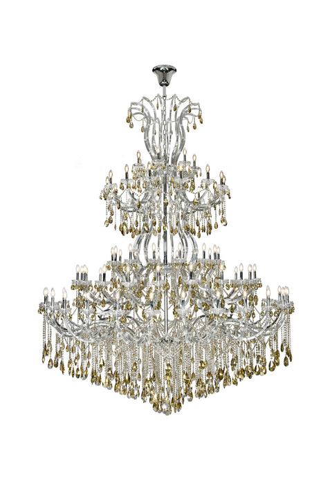 Elegant Lighting 2803G120C-GT/RC 84 Light Chandelier, Chrome