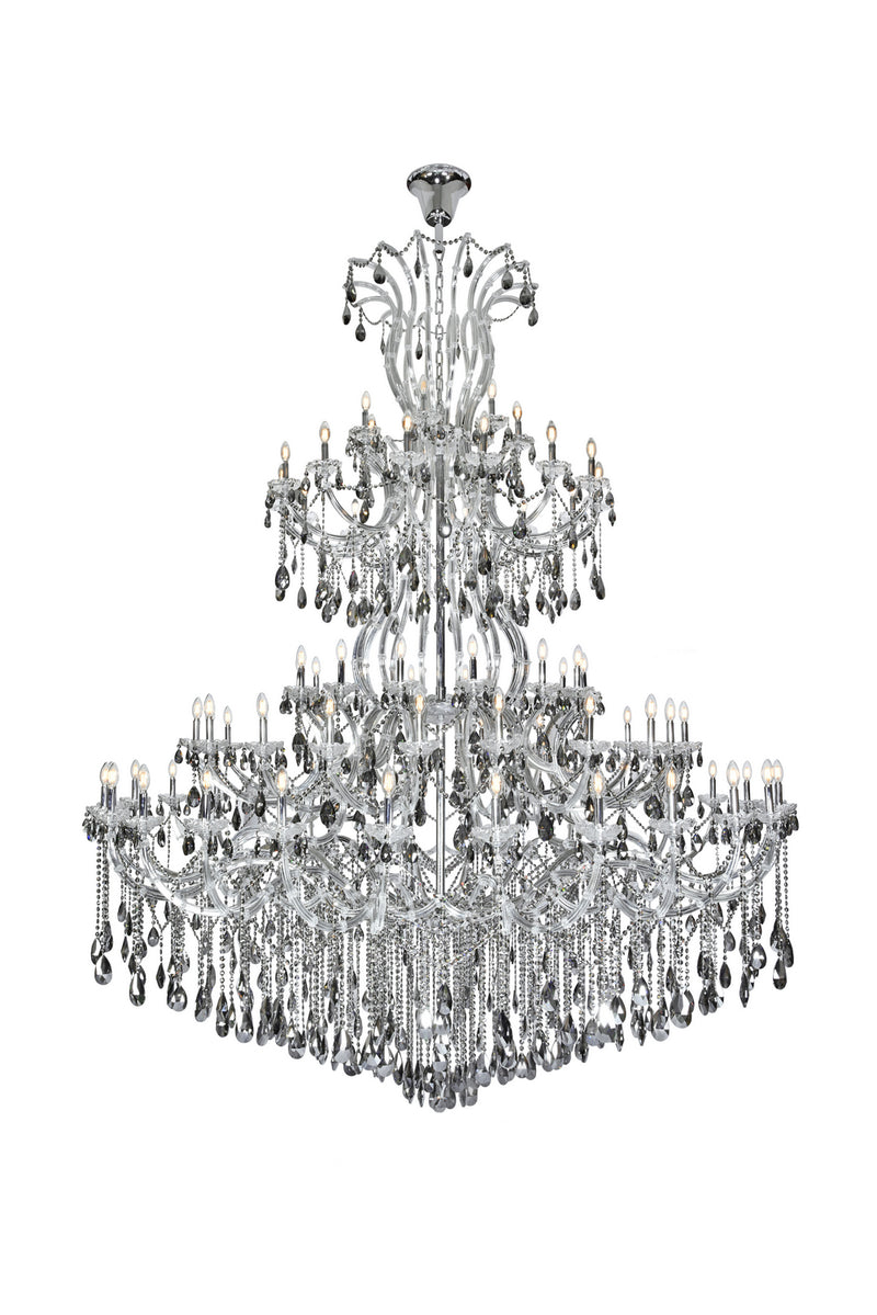 Elegant Lighting 2803G120C-SS/RC 84 Light Chandelier, Chrome