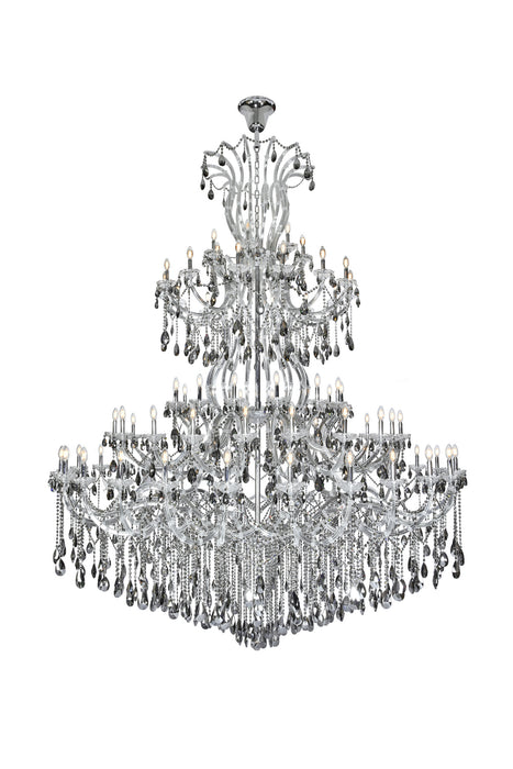 Elegant Lighting 2803G120C-SS/RC 84 Light Chandelier, Chrome