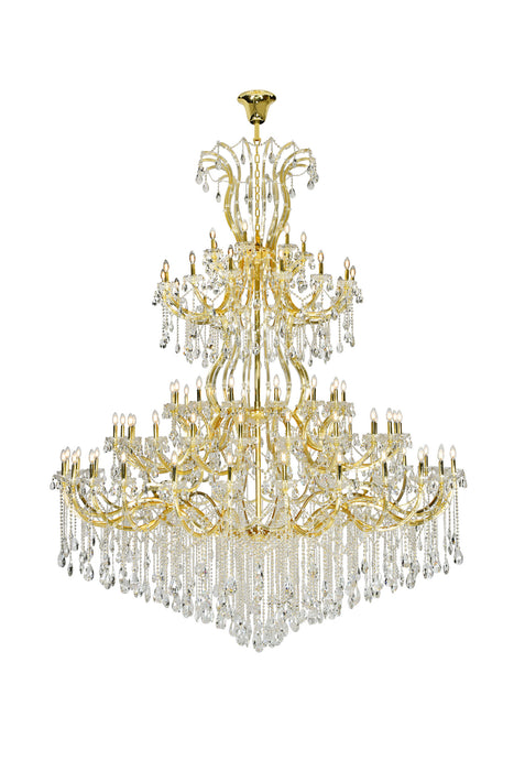 Elegant Lighting 2803G120G/RC 84 Light Chandelier, Gold