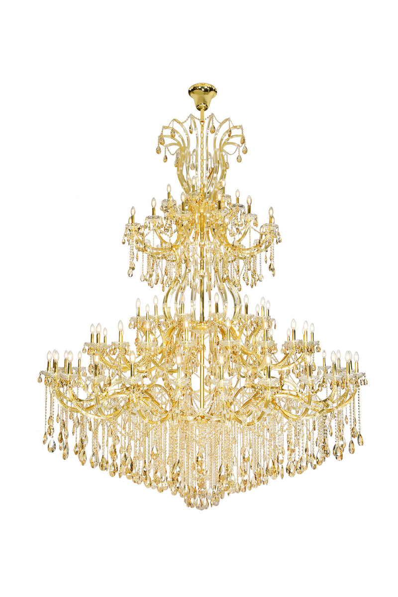 Elegant Lighting 2803G120G-GS/RC 84 Light Chandelier, Gold