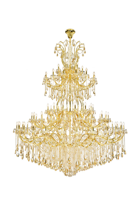 Elegant Lighting 2803G120G-GS/RC 84 Light Chandelier, Gold