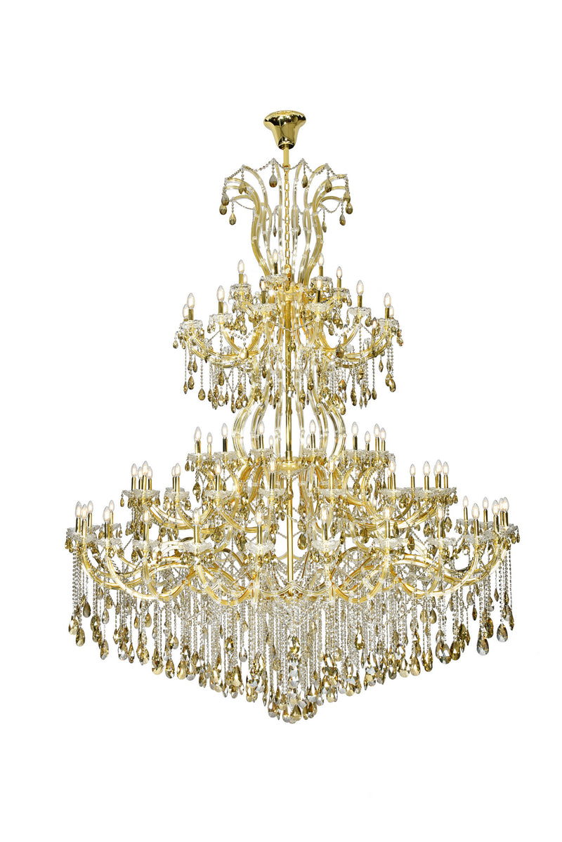 Elegant Lighting 2803G120G-GT/RC 84 Light Chandelier, Gold