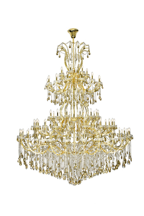 Elegant Lighting 2803G120G-GT/RC 84 Light Chandelier, Gold