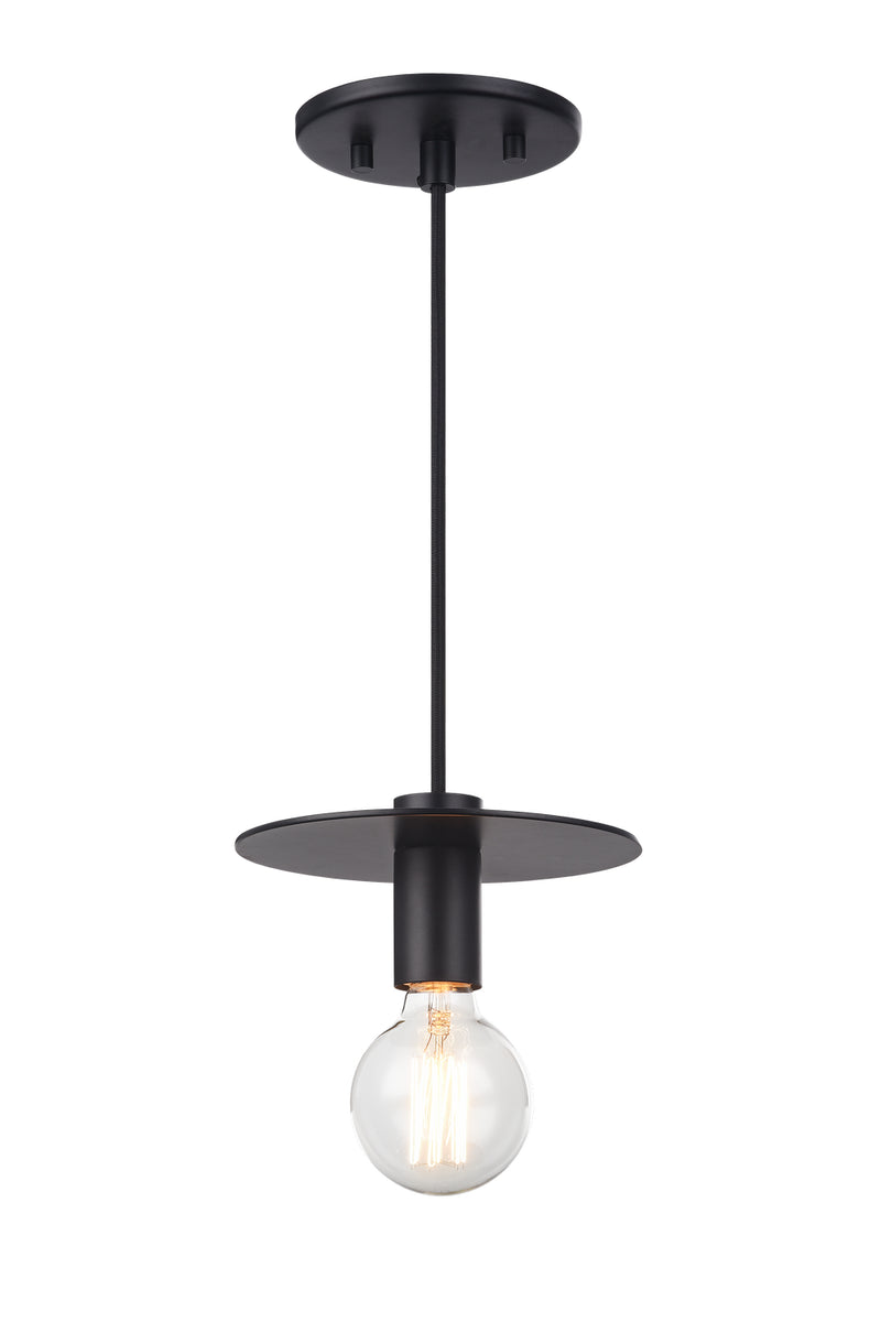 Matteo Lighting C54911BK One Light Pendant, Black
