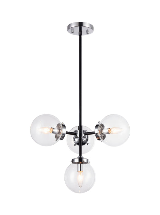 Matteo Lighting C72304CHCL Four Light Pendant, Chrome