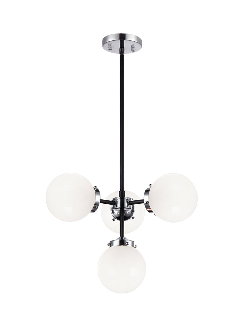 Matteo Lighting C72304CHOP Four Light Pendant, Chrome
