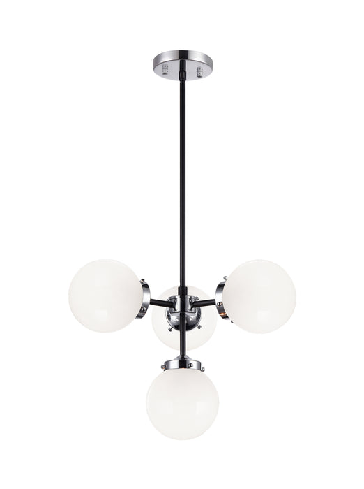 Matteo Lighting C72304CHOP Four Light Pendant, Chrome