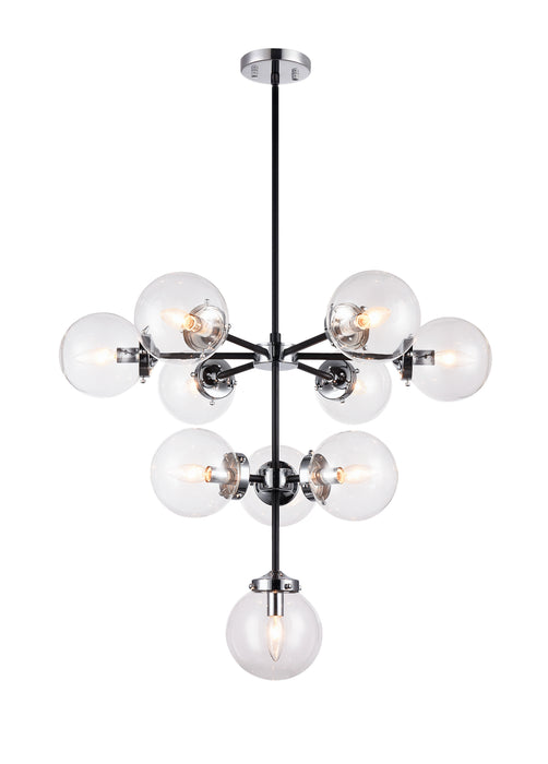 Matteo Lighting C72310CHCL Ten Light Chandelier, Chrome