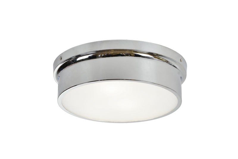 Matteo Lighting M12802CH Two Light Flush Mount, Chrome