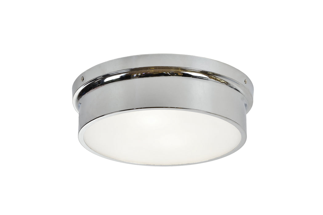Matteo Lighting M12802CH Two Light Flush Mount, Chrome
