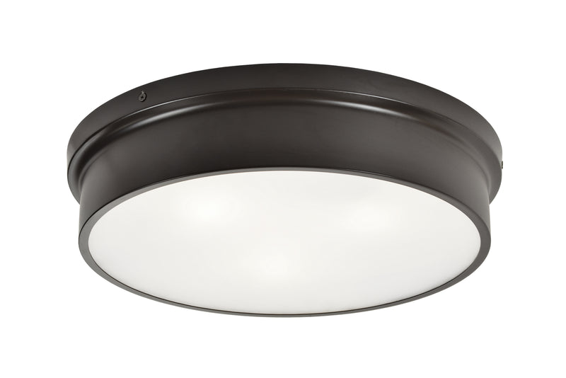 Matteo Lighting M12803BZ Three Light Flush Mount, Bronze