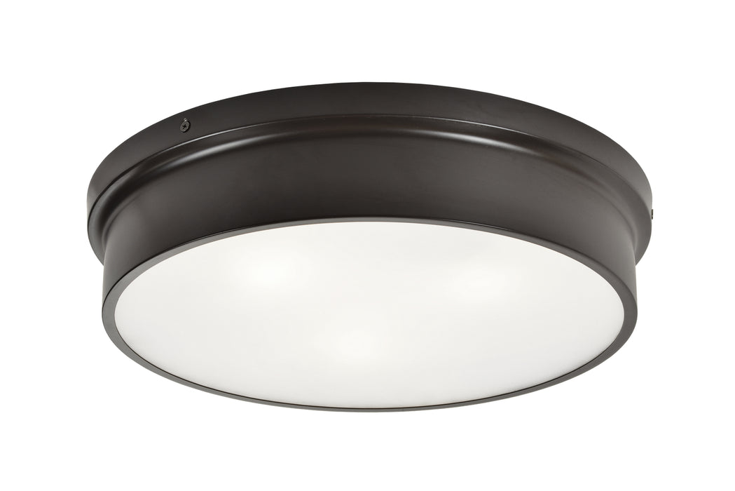 Matteo Lighting M12803BZ Three Light Flush Mount, Bronze