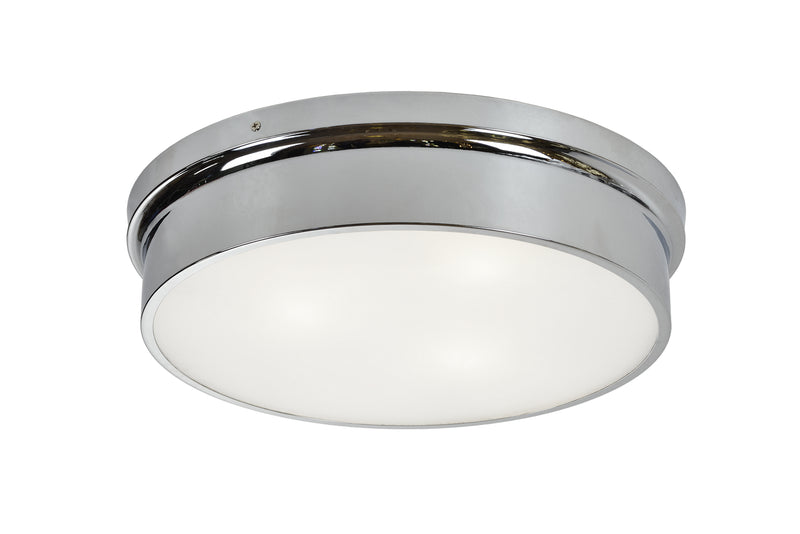 Matteo Lighting M12803CH Three Light Flush Mount, Chrome