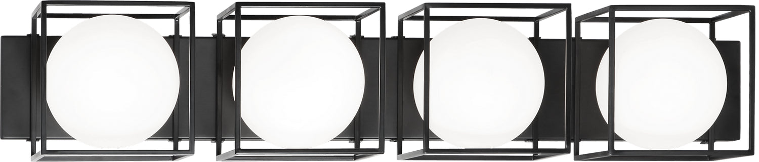 Matteo Lighting S03804BK Four Light Wall Sconce, Black