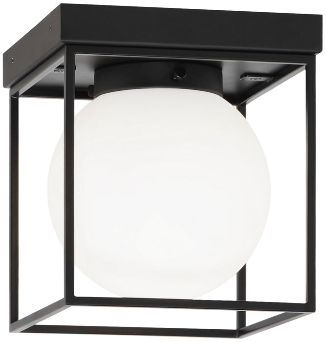 Matteo Lighting X03801BK One Light Flush Mount, Black