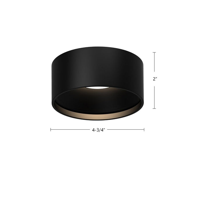 Kuzco Lighting FM10205-BK LED Flush Mount, Black