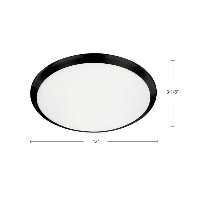 Kuzco Lighting FM1512-BK LED Flush Mount, Black