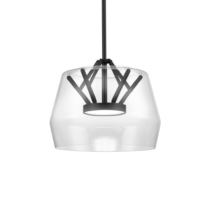 Kuzco Lighting PD61412-CL/BK LED Pendant, Clear/Black