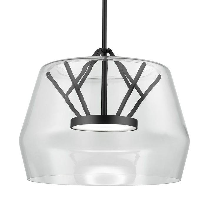 Kuzco Lighting PD61418-CL/BK LED Pendant, Clear/Black