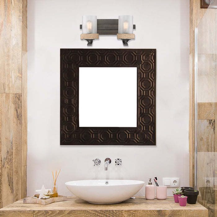 Golden 1048-BA2 GMT-CS Two Light Bath Vanity, Gunmetal Bronze