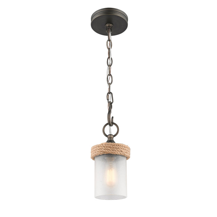 Golden 1048-M1L GMT-CS One Light Mini Pendant, Gunmetal Bronze