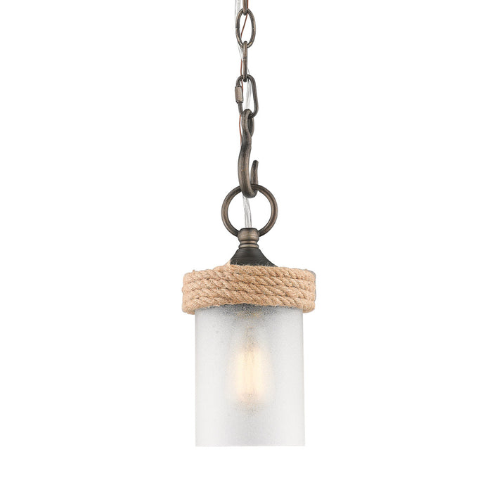 Golden 1048-M1L GMT-CS One Light Mini Pendant, Gunmetal Bronze