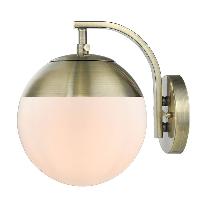 Golden 3218-1W AB-AB One Light Wall Sconce, Aged Brass