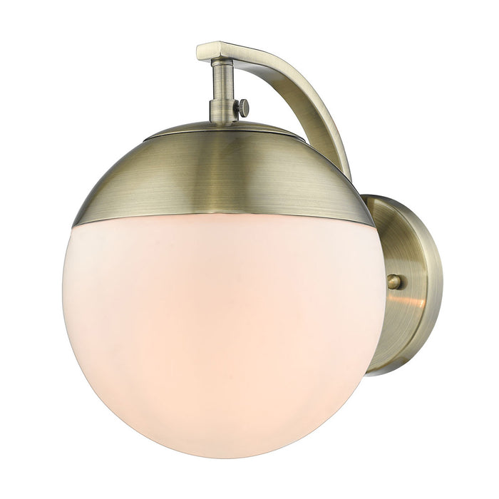 Golden 3218-1W AB-AB One Light Wall Sconce, Aged Brass