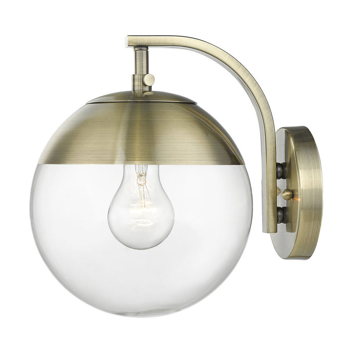Golden 3219-1W AB-AB One Light Wall Sconce, Aged Brass