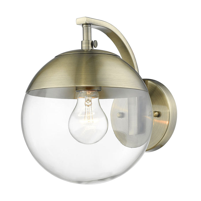 Golden 3219-1W AB-AB One Light Wall Sconce, Aged Brass