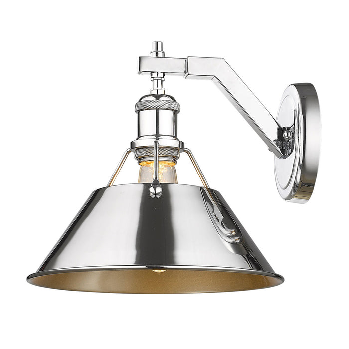 Golden 3306-1W CH-CH One Light Wall Sconce, Chrome
