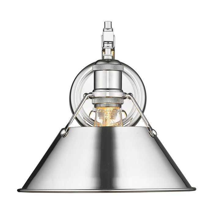 Golden 3306-1W CH-CH One Light Wall Sconce, Chrome