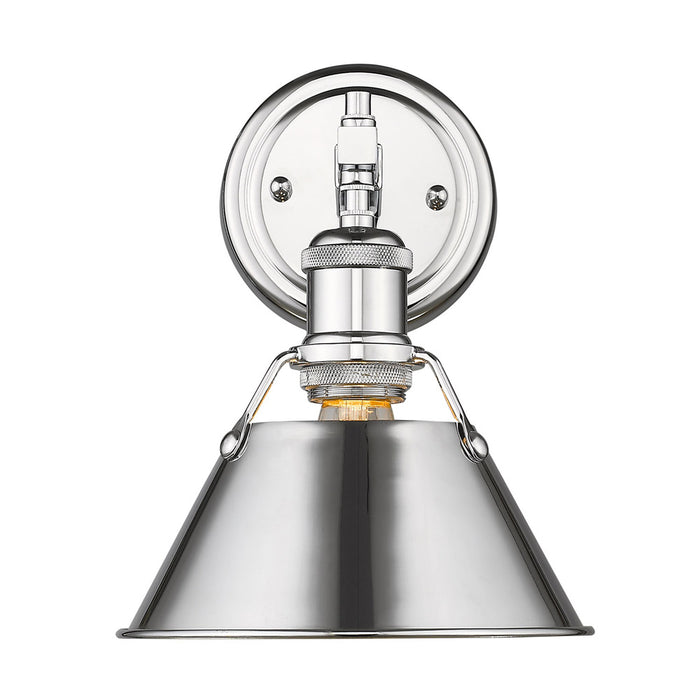 Golden 3306-BA1 CH-CH One Light Bath Vanity, Chrome