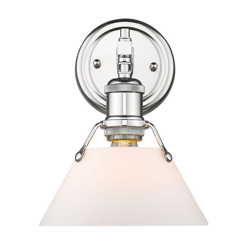 Golden 3306-BA1 CH-OP One Light Bath Vanity, Chrome