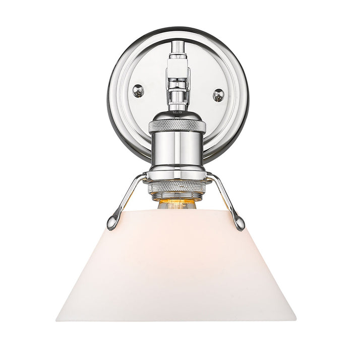 Golden 3306-BA1 CH-OP One Light Bath Vanity, Chrome