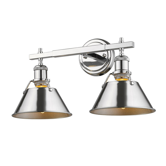 Golden 3306-BA2 CH-CH Two Light Bath Vanity, Chrome