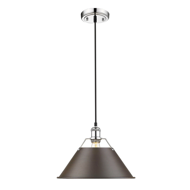 Golden 3306-L CH-RBZ One Light Pendant, Chrome