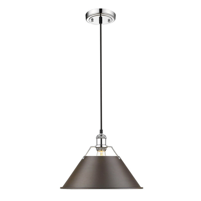 Golden 3306-L CH-RBZ One Light Pendant, Chrome