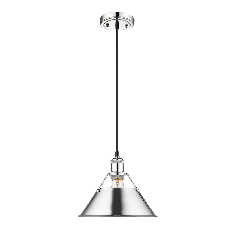 Golden 3306-M CH-CH One Light Pendant, Chrome