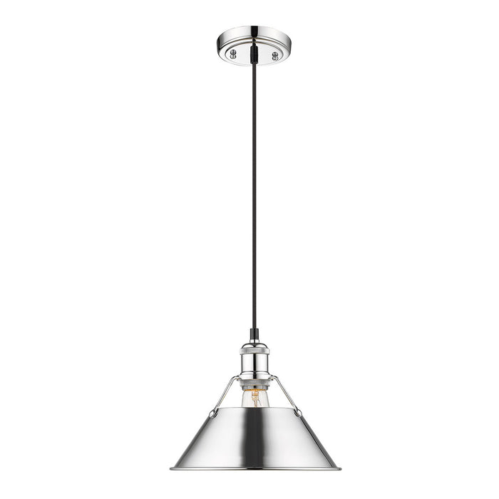Golden 3306-M CH-CH One Light Pendant, Chrome