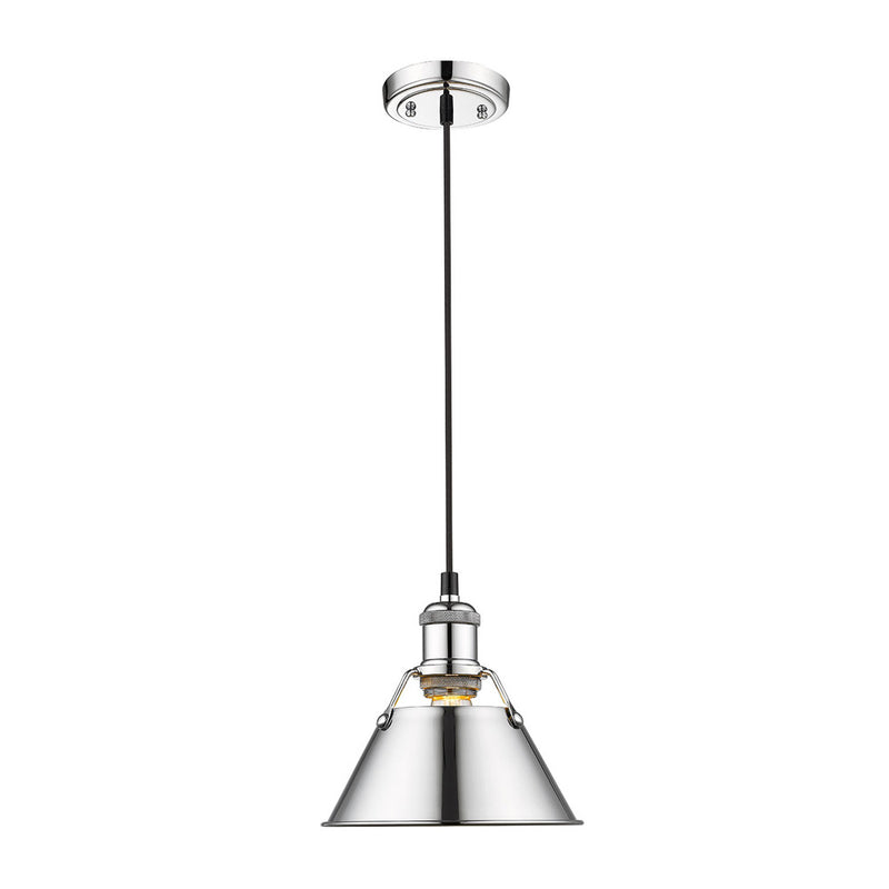 Golden 3306-S CH-CH One Light Mini Pendant, Chrome