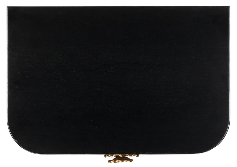 Currey and Company 3000-0098 Nightstand, Caviar Black/Antique Brass