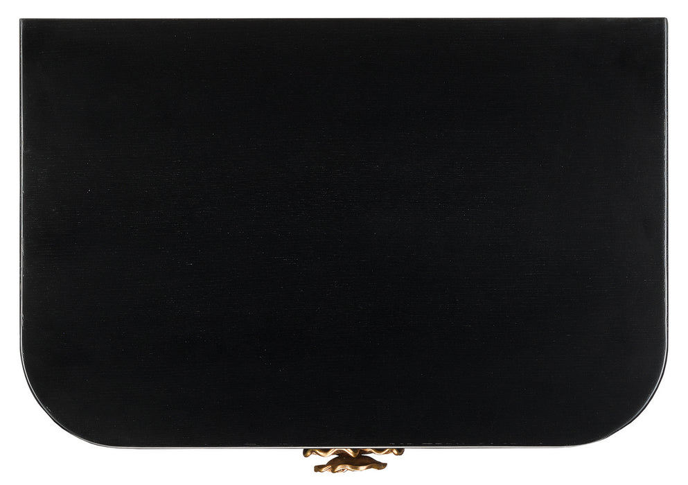 Currey and Company 3000-0098 Nightstand, Caviar Black/Antique Brass