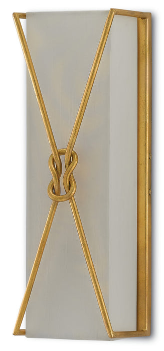 Currey and Company 5000-0078 One Light Wall Sconce, Contemporary Gold Leaf