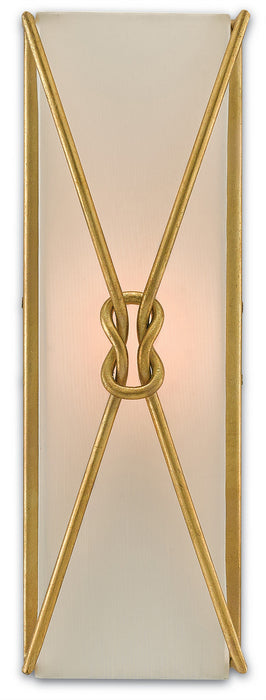 Currey and Company 5000-0078 One Light Wall Sconce, Contemporary Gold Leaf