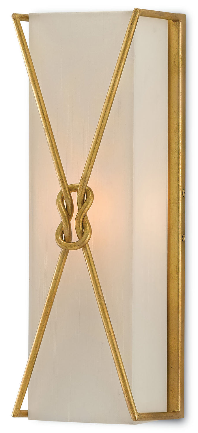 Currey and Company 5000-0078 One Light Wall Sconce, Contemporary Gold Leaf