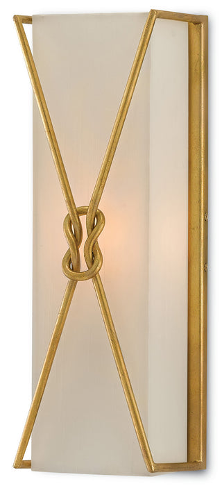 Currey and Company 5000-0078 One Light Wall Sconce, Contemporary Gold Leaf