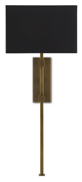 Currey and Company 5000-0090 One Light Wall Sconce, Antique Brass