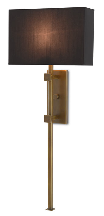 Currey and Company 5000-0090 One Light Wall Sconce, Antique Brass